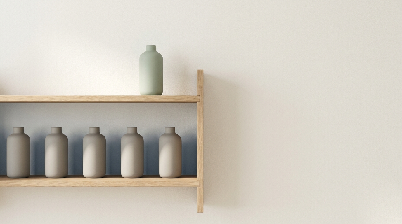 One refined product elevated above a shelf of ordinary alternatives